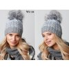Dámska čiapka s kožušinovou brmbolcom a'la JENOT! + Flísová podšívka Zizi-V21