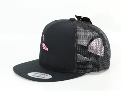 Plameňák - Classic Trucker - Černá, Fat Unicorn Design