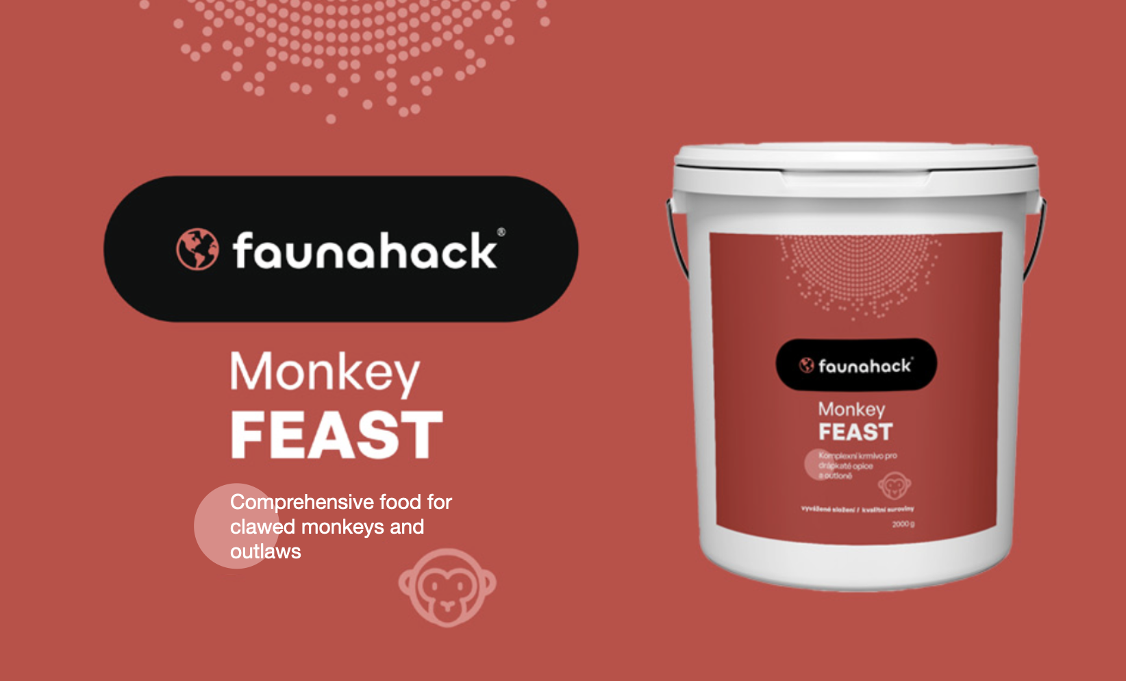 Feed for clawed monkeys