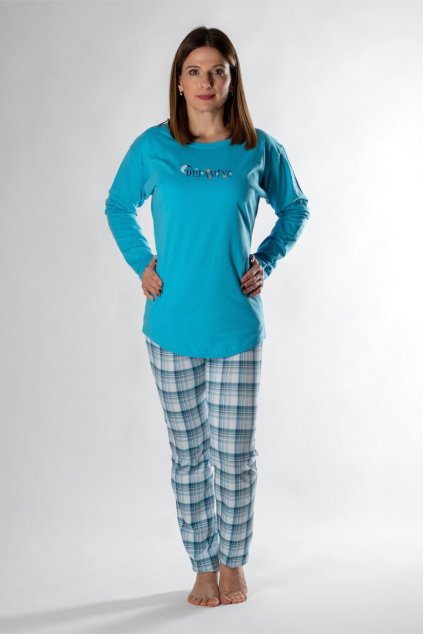 damske pyzamo tyrkysove