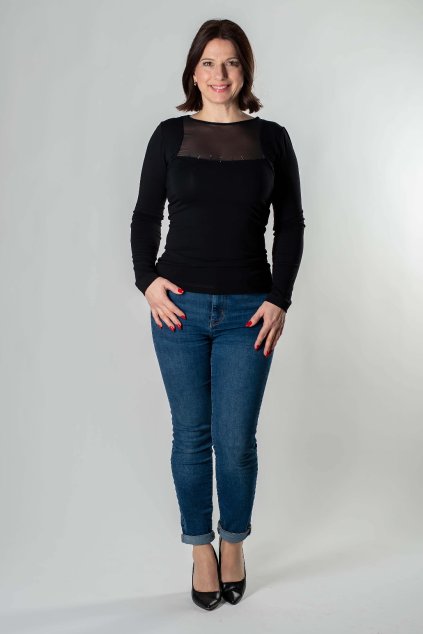 cerne elegantne tricko FAVAB