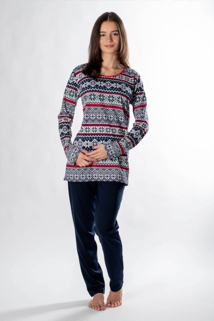 prijemne dámske pyžamo s norskym vzorom FAVAB