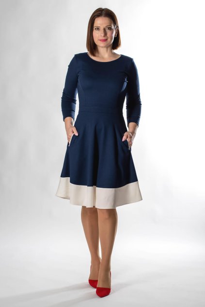 modre spolocenske saty FAVAB