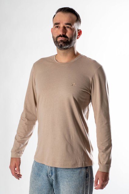 pohodlne hnede triko muzske FAVAB