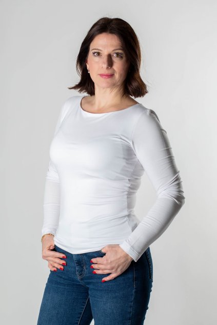 elasticke bile tricko pro zeny FAVAB