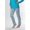 kostkované pyzámové kalhoty