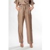 Volne hnede nohavice damske s vreckami FAVAB