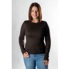 Triko z úpletu s dlouhým rukávem TAMA tmavě hnědá