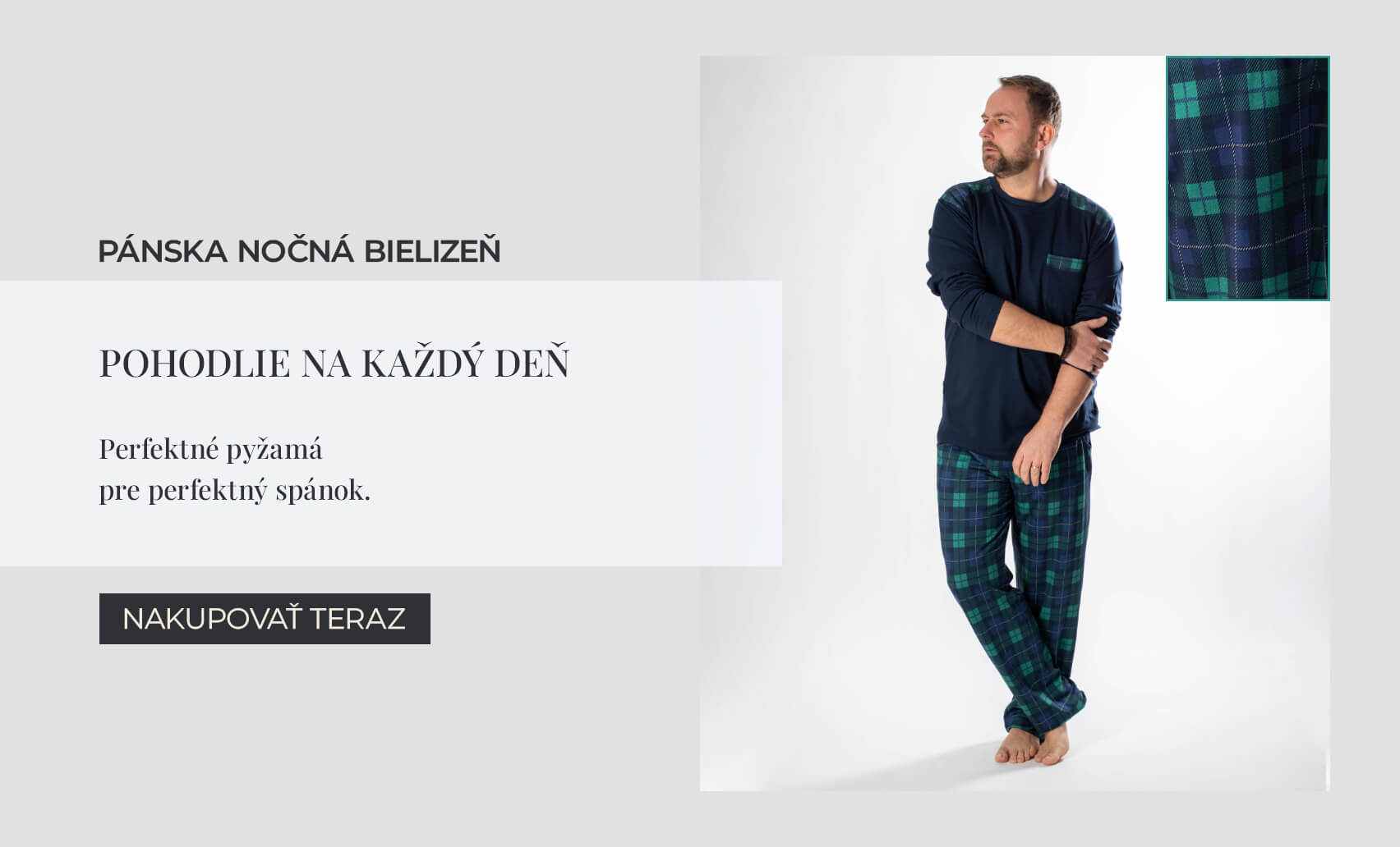 pánske pyžamá a domáce oblečenie