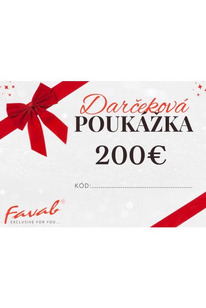 Dárková poukázka 200€