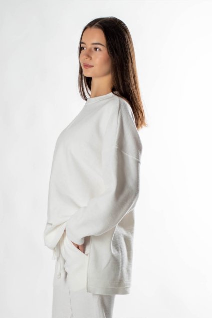 biela oversize mikina FAVAB