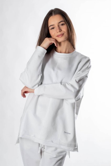 biela oversize mikina FAVAB