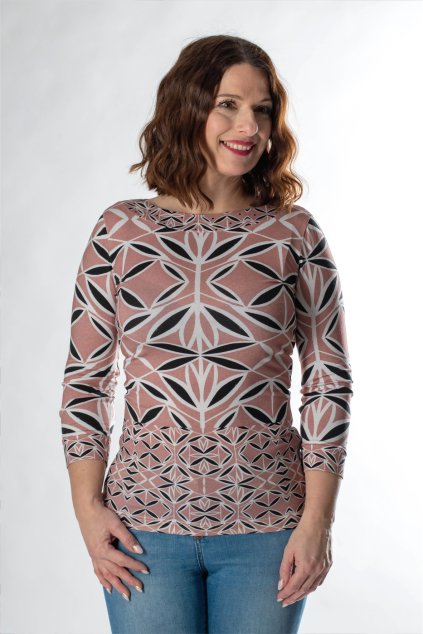 damske hnede elegantne tricko FAVAB