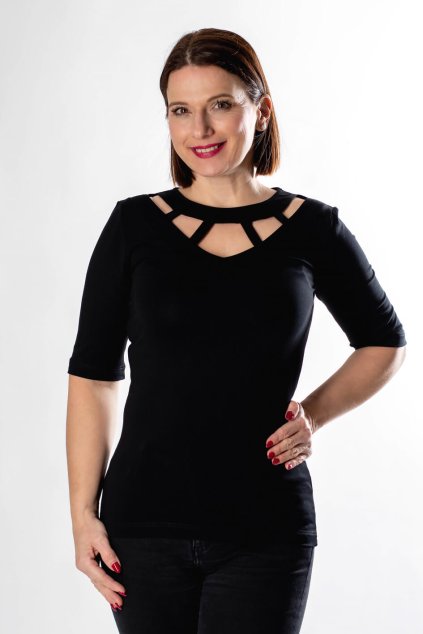 elegantne cierne tricko FAVAB