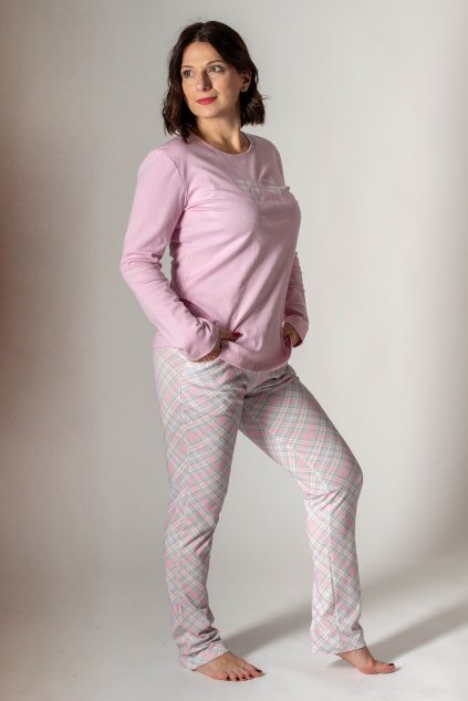 pyžamo s dlhými rukávmi MIYA ružové