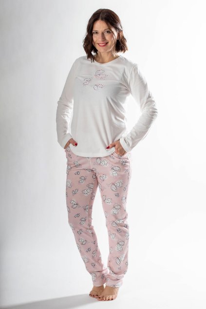 pyžamo s dlhými rukávmi MIYA maslové