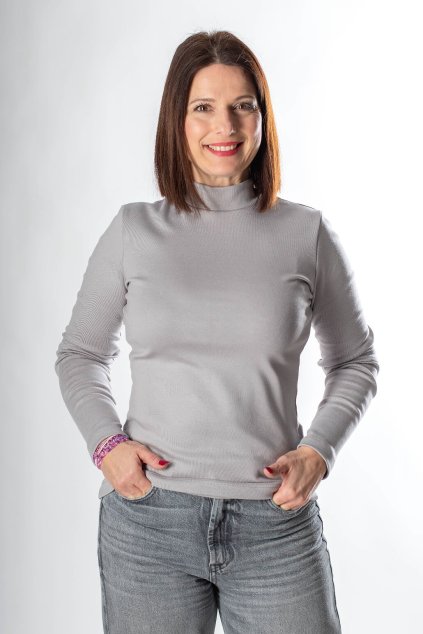 Poloroláčik tričko sivá favab