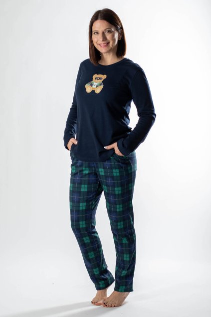 dámske pyžamo s potlačou maca