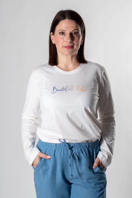 Dámske maslové tričko s dlhými rukávmi favab