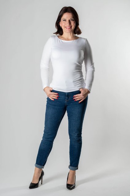 elasticke biele tričko pre zeny FAVAB