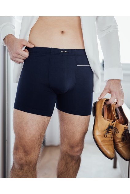 Modré boxerky B TOMI BOX