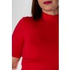 Trendy polorolak cervene tricko dlhy rukav FAVAB