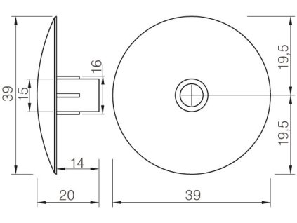 STRONG Kluzák narážecí 464 5 mm černý