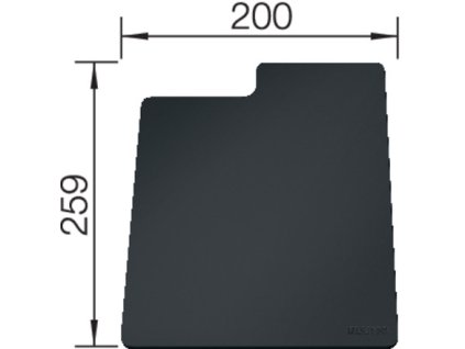 BLANCO 235900 krájecí podložka SITY Pad Lava grey šedo-černý plast