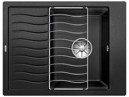 BLANCO 525880 Dřez ELON 45 S černý SILGRANIT® PuraDur® bez excentru