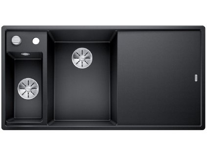 BLANCO 525848 dřez AXIA III 6 S černý SILGRANIT® PuraDur® InFino s excentrem