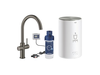 GROHE 30083AL1 Red Duo C-výpusť kartáčovaný Hard Graphite