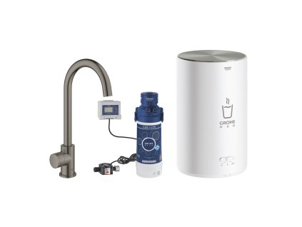 GROHE 30085AL1 Red Mono C-výpusť kartáčovaný Hard Graphite