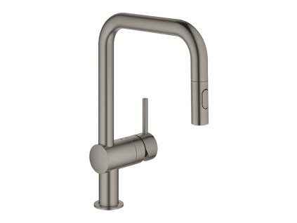 GROHE 32322AL2 Baterie Minta U-výpusť vytah. sprška kartáčovaný Hard Graphite