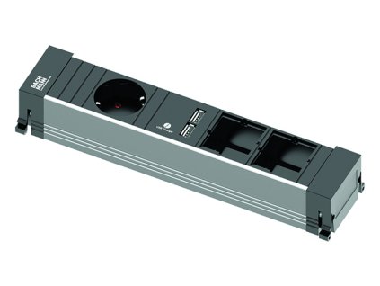BACHMANN 916.0041 zásuvková jednotka 1x 230V schuko+ USB A/A+ 2x volný modul