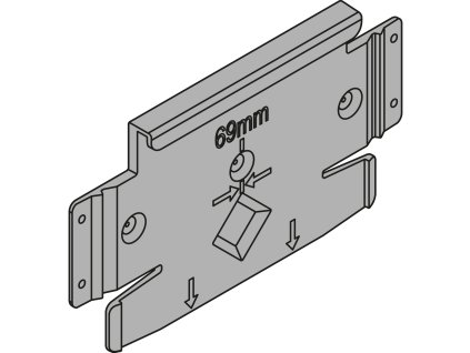 BLUM Z10C5005 myčkový adaptér Servodrive Flex