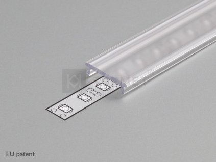 StrongLumio krycí lišta C k LED profilům naklapávací průsvitná 4100mm