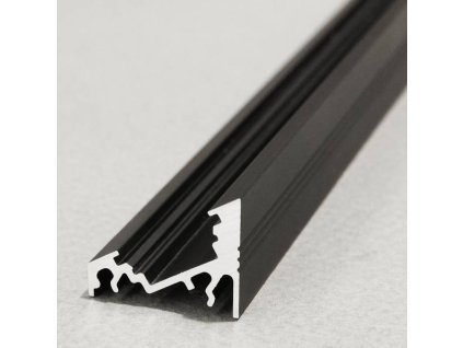 StrongLumio profil LED Corner 10 alu černý 2000mm