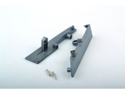 StrongBox držák čela vnitřní zásuvky H204 s jedním kulatým relingem šedý