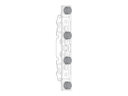 BLUM 20S42T1 čelní kování pro tenké materiály Aventos HK(top), HL, HS, Expando T