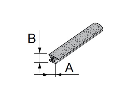 SEVROLL 20021-SV dorazový kartáč zásuvný 4,8x6mm šedý