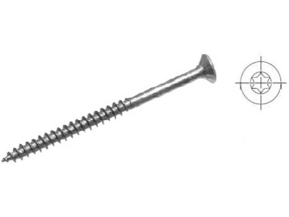 StrongFix Vrut TX 4x70/42 zápustná hlava zinek bílý T20, částečný závit