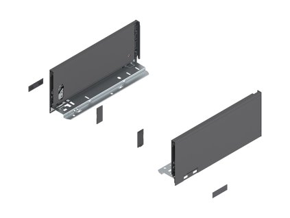 BLUM 770K6002S bočnice Legrabox K 600mm šedá