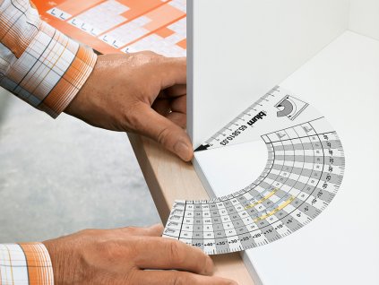 BLUM 65.5810.01 šablona Pythagoras pro řešení úhlových závěsů