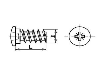 Eurošroub 6,3x13/9 půlkulatá hlava 9mm PZ2 zinek bílý