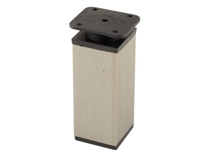 StrongLegs nábytková noha FA009, 100Rmm, imitace nerezi/černý plast