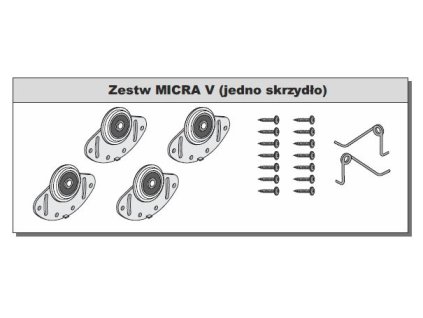 SEVROLL 10224 Micra V sada kování pro 1 křídlo