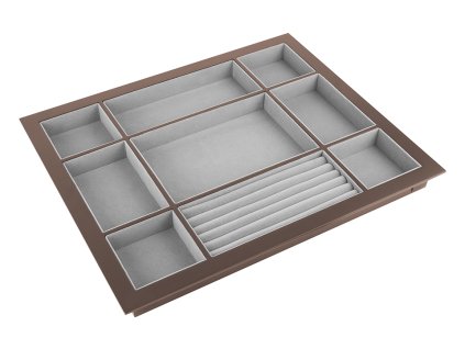 StrongWire organizér na šperky s rámem a tlumeným výsuvem, 600 mm, hnědý