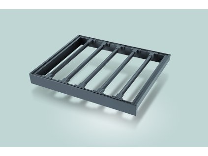 StrongWire držák kalhot s rámem a tlumeným výsuvem, 600 mm, hnědý