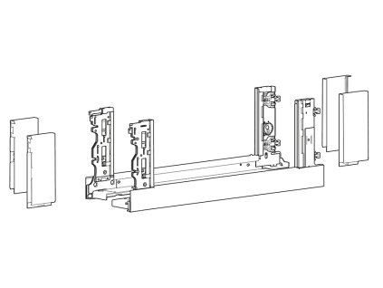HETTICH 9257151 AvanTech You držáky pro individuální materiál 187/500 bílé L
