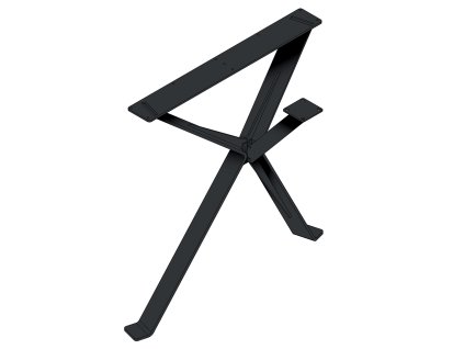 MILADESIGN zkosená designová stolová podnož krajní EX 72080 černá 720 mm
